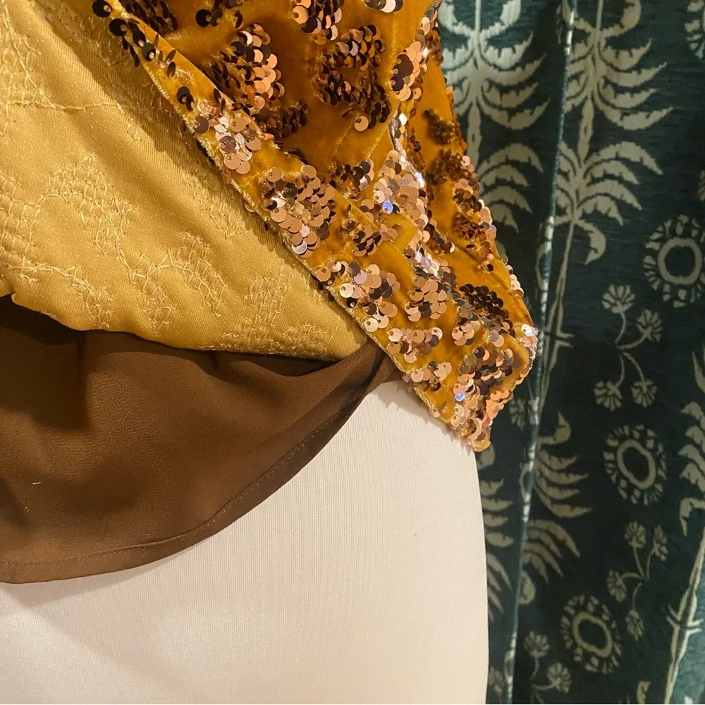 Anthropologie RO+DE Cami Tank Top Esther Sequin Velvet Animal Print Size XS - Picture 9 of 12